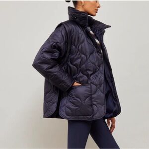 Carbon 38 Nylon Faux Fur Jacket